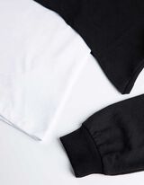 set od crop hoodie i topa - skraćen - crno