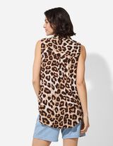 blusa - Motivo leopardato - bianco