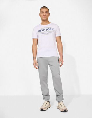 Joggingbroek - Koord - grijs