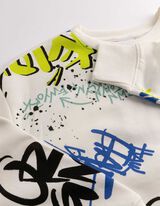 Sweatshirt - Oversized Fit - wei&szlig;