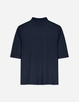 Tricou - Mânecă trei sferturi - Albastru inchis