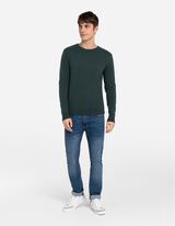 Džemper - Okrugli izrez - tamno-zelena