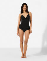 Tankini - Gestructureerd materiaal - Zwart