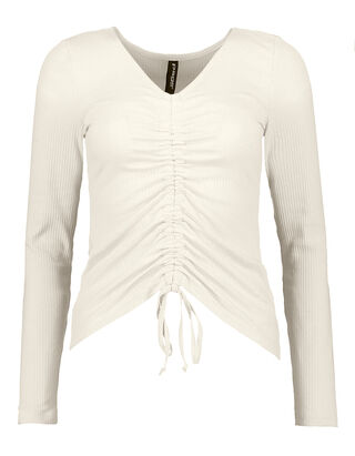 Damen Langarmshirt mit Raffungen