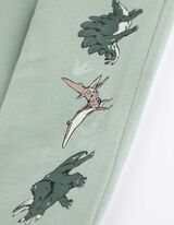 Sweatshirt és nadrág szett - Elszórt nyomott minta - zöld