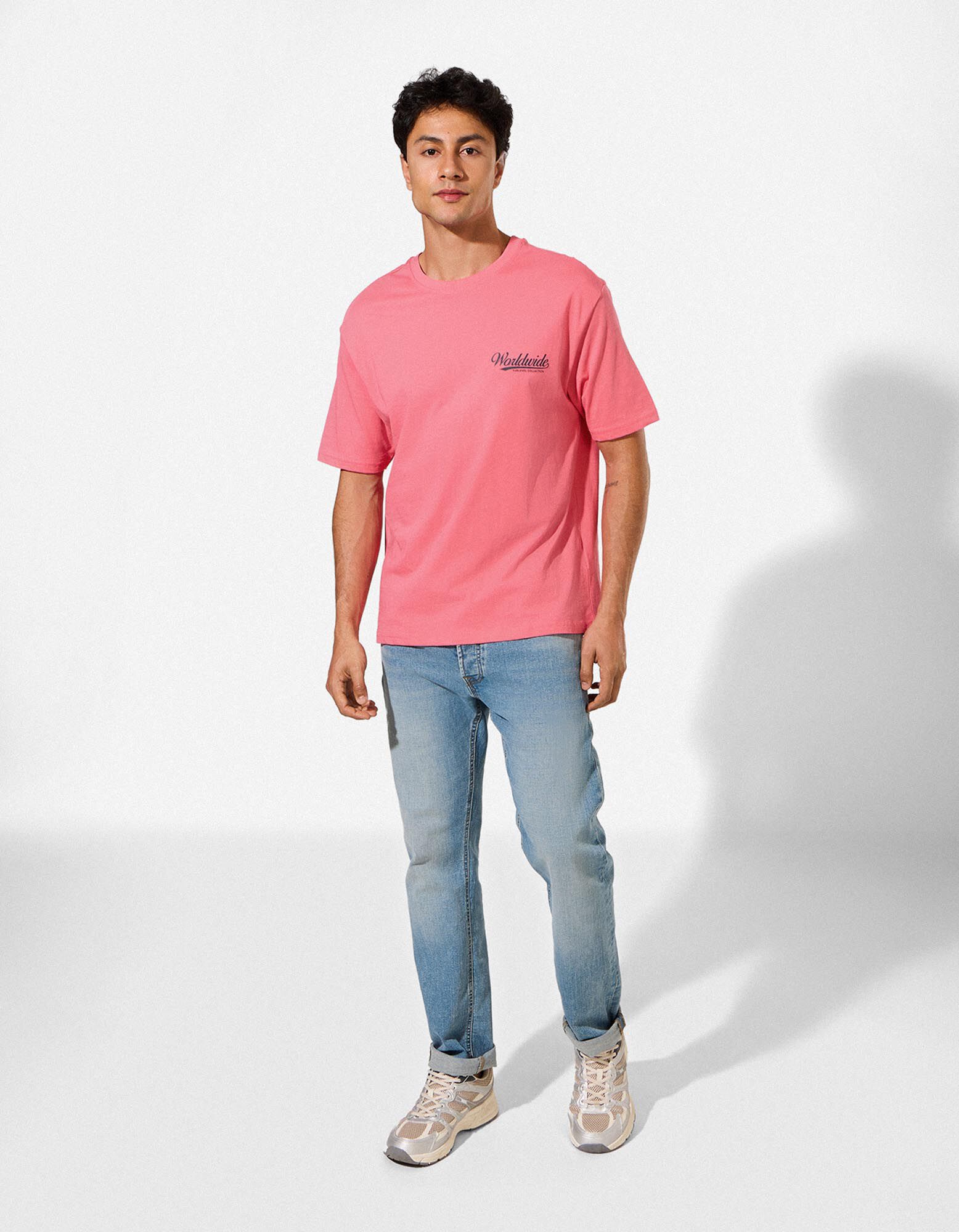 T-Shirt - R&uuml;ckenprint - rosa