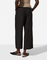 Culotte - Leinen-Optik - Schwarz