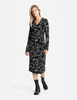 Midi haljina - Izgled na preklop - crno