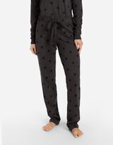 Pidžama pantalone - Vrpca na porubu - tamno-siva