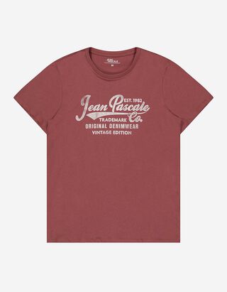 T-shirt - Imprim&eacute; - Rouge fonc&eacute;
