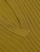 Gebreid overhemd - Viscosemix - groen