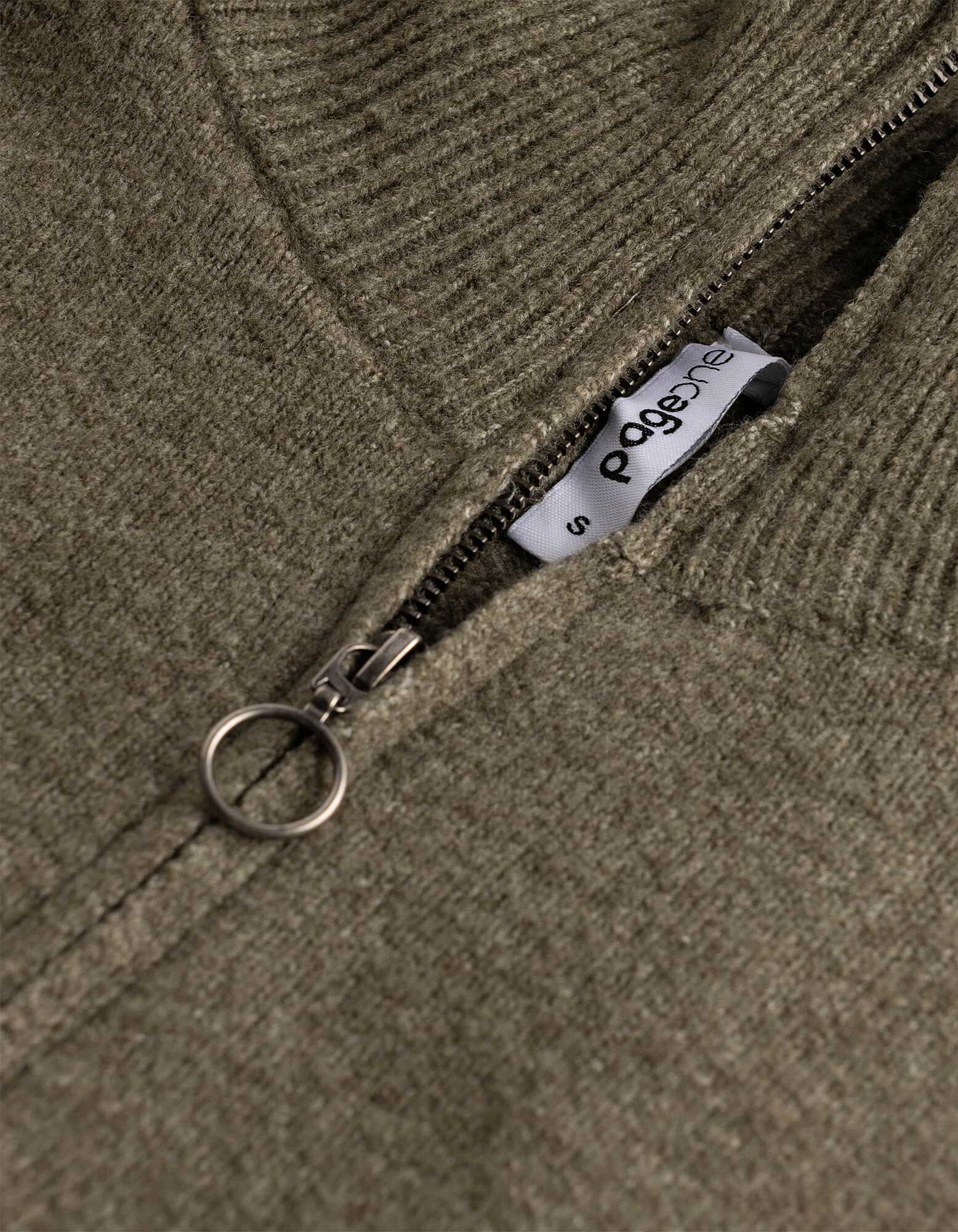 Stricktop - Rei&szlig;verschluss - Khaki