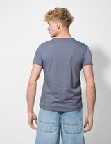 Majica kratkih rukava - Izrez majice kratkih rukava - plava