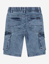 Denim short - Opgestikte zakken