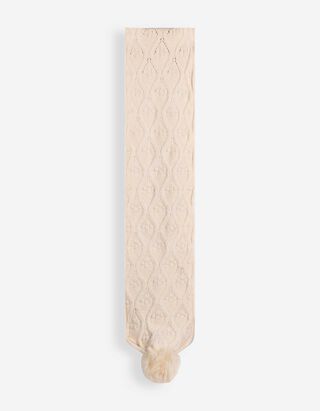Schal - Zopfstrick - Beige