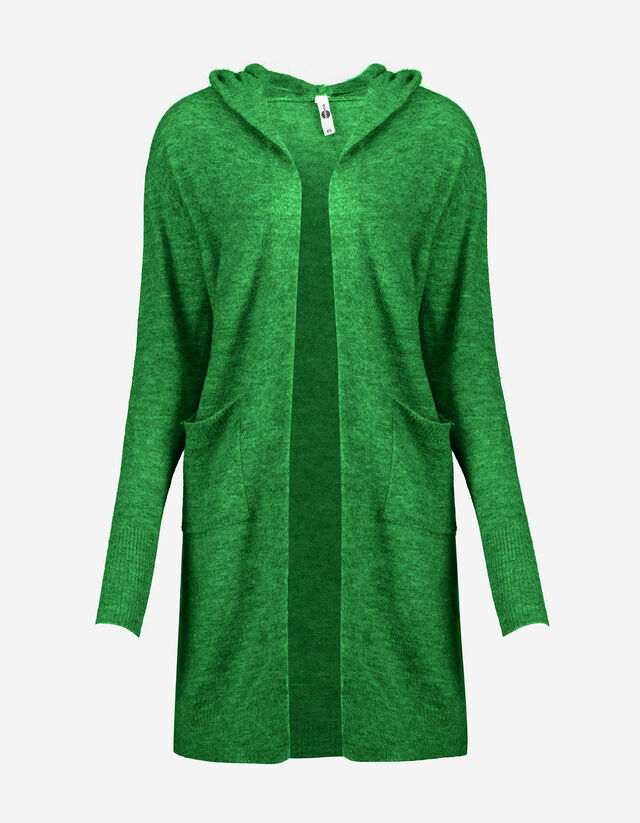 Damen Longcardigan - Kapuze
