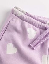 Jogginghose - Allover-Muster - lila