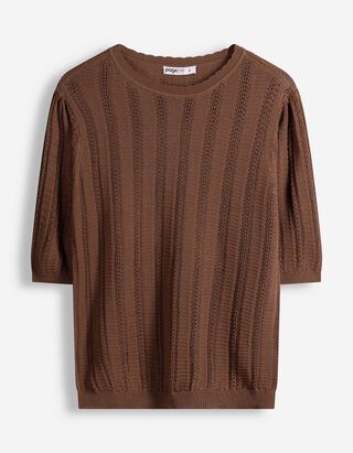 Pullover - Strick - braun