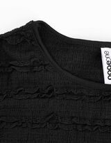 kr&oacute;tki top - okrągły dekolt - czarny