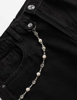 Jeans - Kettingdetail - Zwart