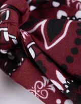 Juukseehe - Paisley muster - tumepunane