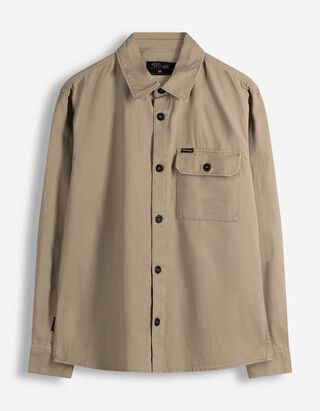 Overhemd - Twill - beige