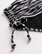 Short de bain - motif z&egrave;bre - noir