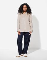 Giacca scamiciata - Imitazione di camoscio - beige