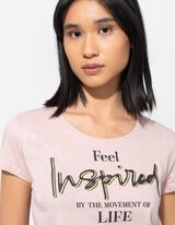 Tričko - Třpytivý potisk - růžová