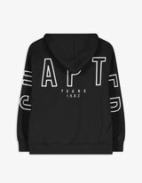 Bluză cu glugă - Oversized Fit - Negru