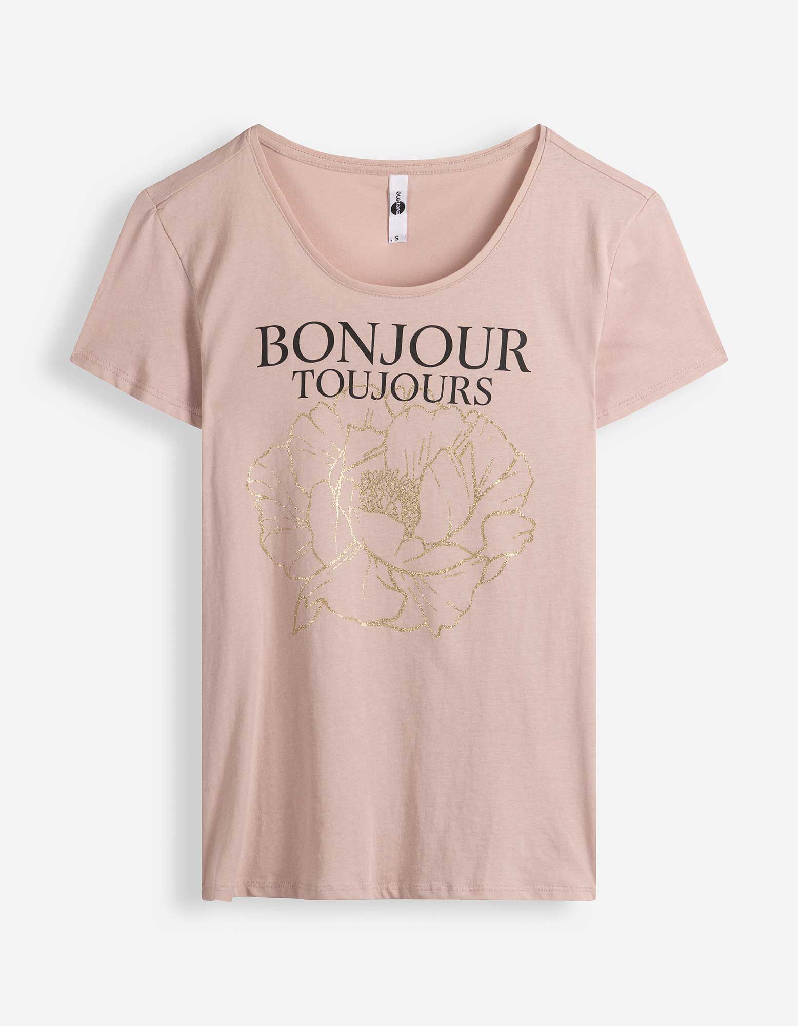 T-Shirt - Glitzerprint - Rosa