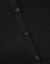 Top tricotat - Amestec viscoză - Negru