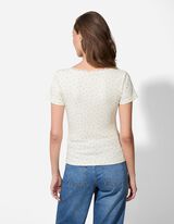 Póló - Csipkerátéttel - feher