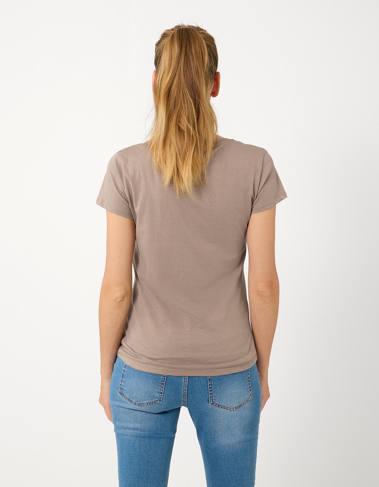T-Shirt - Glitzerprint - Braun