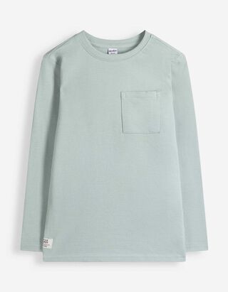 Langarmshirt - Brusttasche - Mint