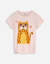 T-shirt - Glitterprint - lichtroze
