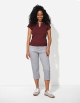 Camicia in maglia - Misto viscosa - rosso scuro