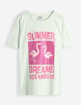 T-Shirt - Frontprint - Hellgr&uuml;n