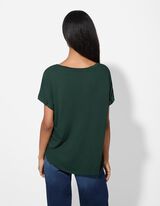 T-Shirt - Viskose-Mix - gr&uuml;n