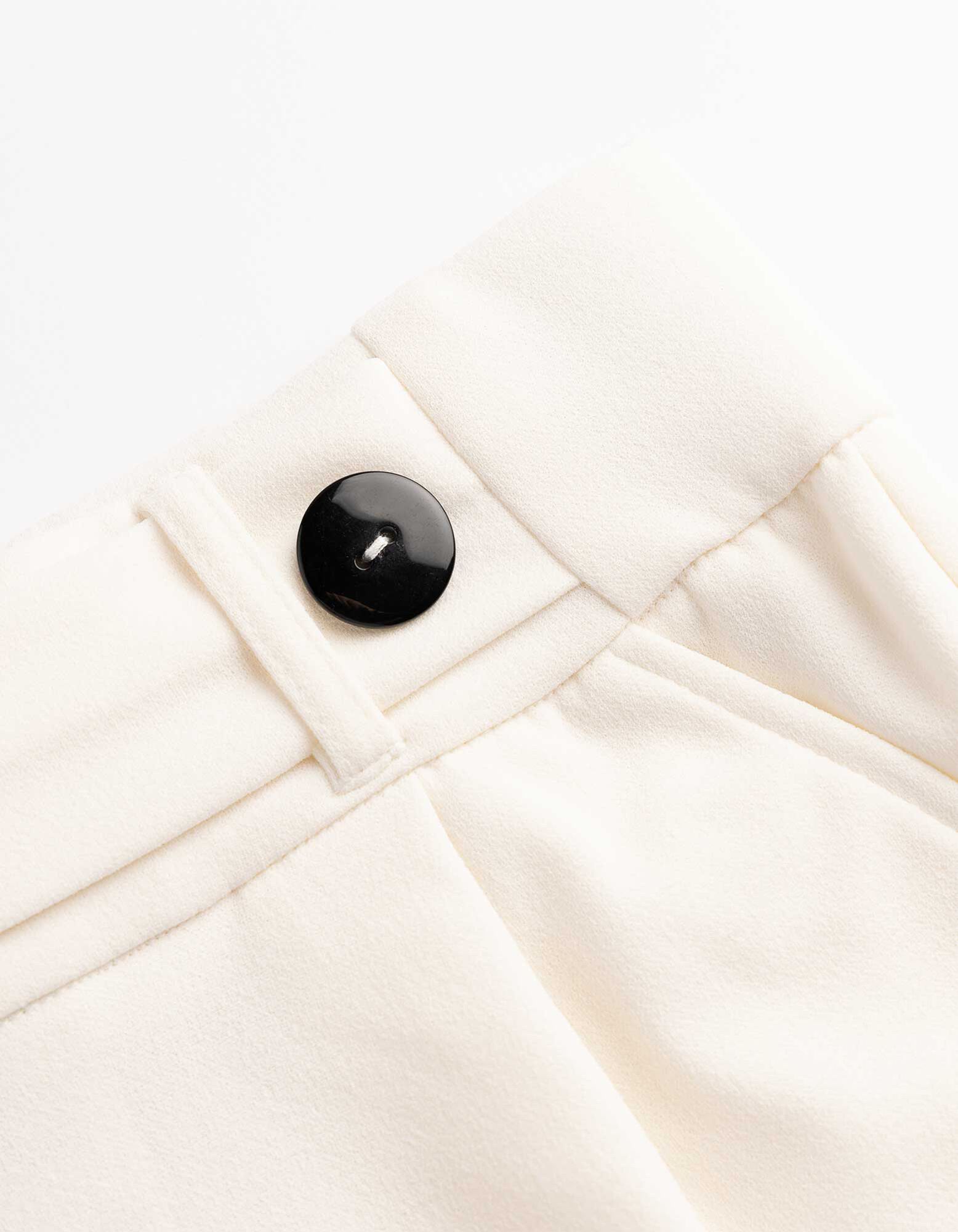 Broek - Elastische sluiting - Off-White