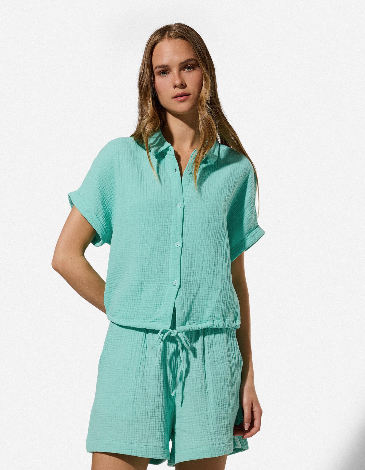 Chemise - Mousseline - menthe
