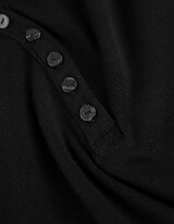 Majica dugih rukava - Traka za dugmad - crno