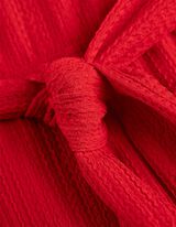 Pantaloni - Cintura da annodare - rosso