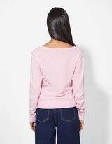 Pullover en tricot - Encolure ronde - Rose