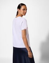 T-Shirt - Stickereien - wei&szlig;