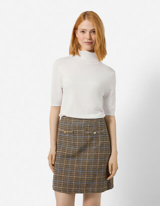 Pullover - Rollkragen - Off-White