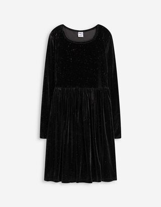 Robe - Imprimé scintillant - Noir