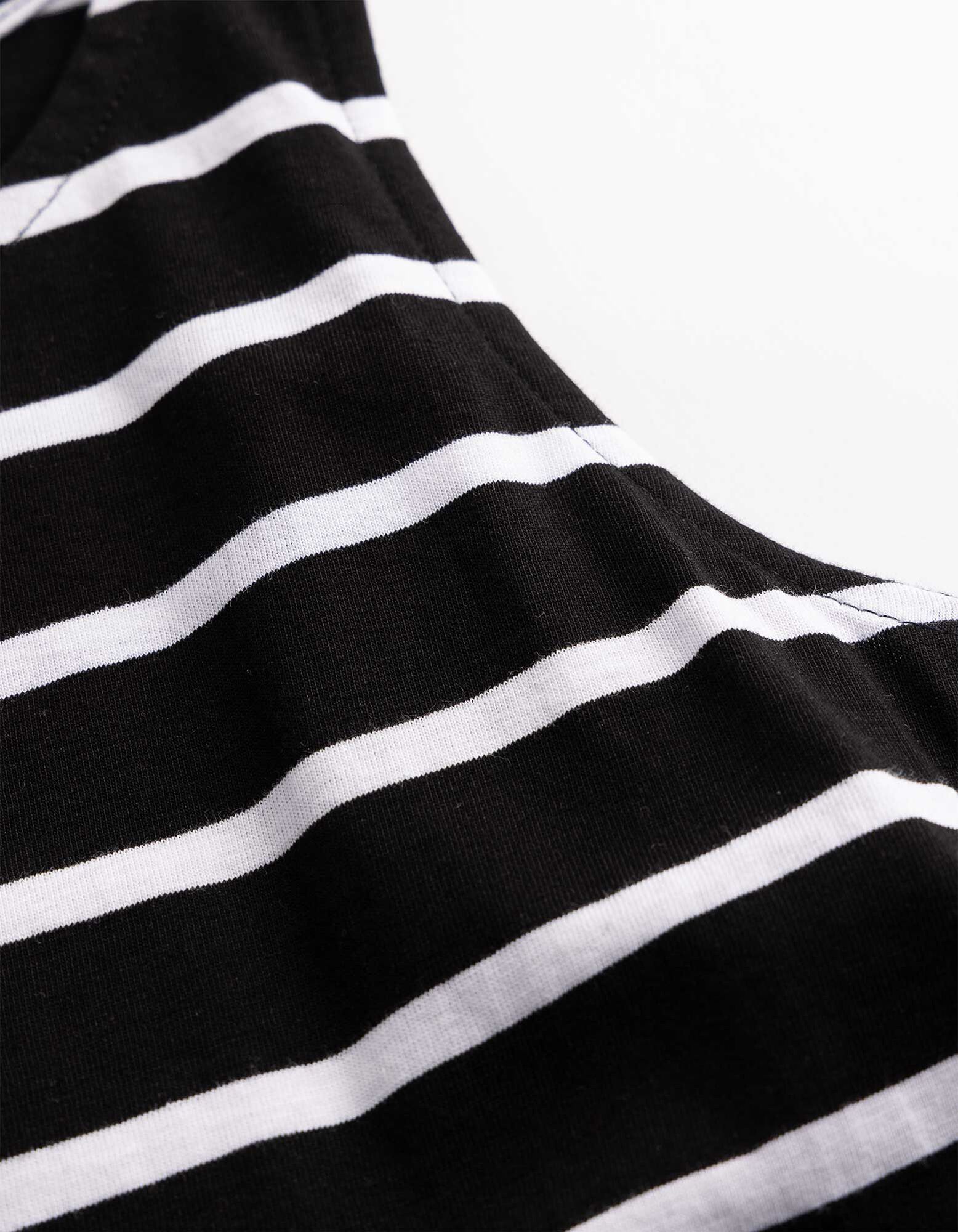 Kleid - Streifen - Schwarz