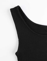 Top cropped - Monocrom - Negru