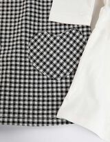 Marškinėlių ilgomis rankovėmis ir suknelės komplektas - Įleistinės kišenės - baltas